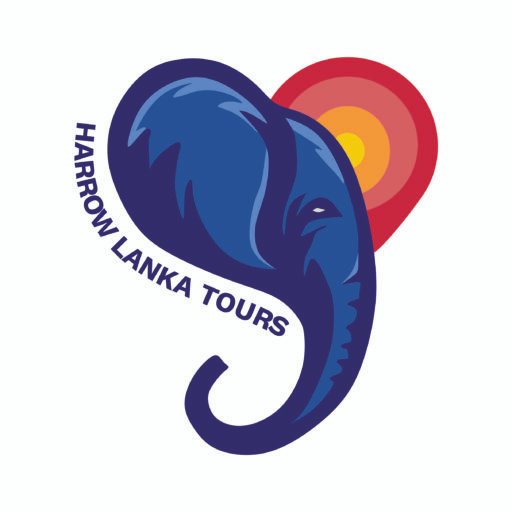 Harrow Lanka Tours favicon-logo featuring an elephant and heart design representing Sri Lankan travel and tourism